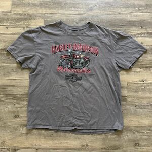 Vintage Harley Davidson Flames Motorcycle T-Shirt Size XXL